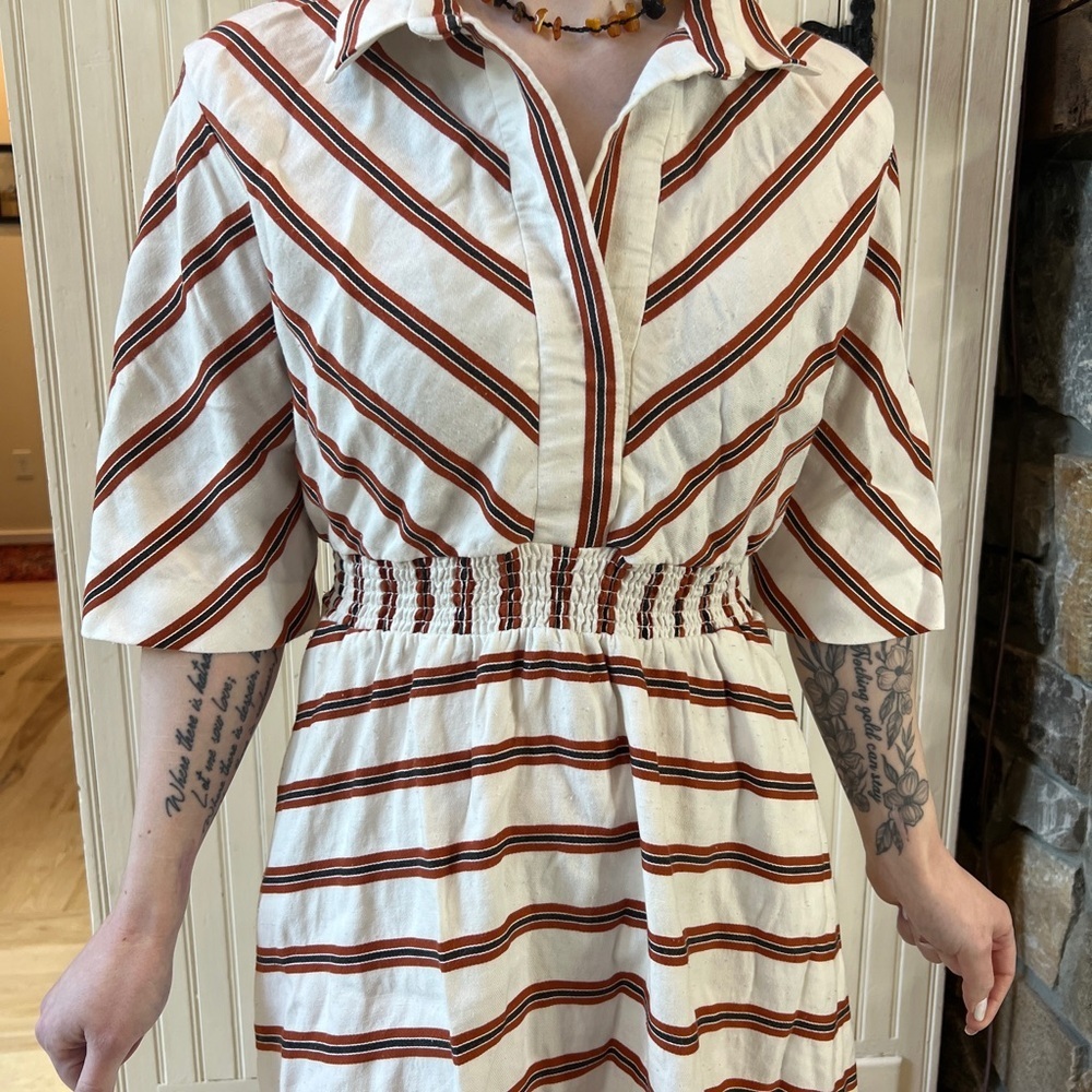 Maje Romala Rayure Stripe Shirt Dress size 4 - Picture 2 of 5